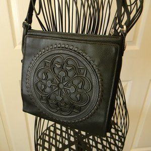 Brighton Ferrara Cross Body Organizer - Black Leather